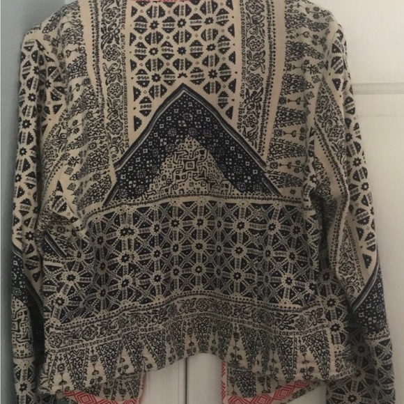 | Lucky Lotus | Make an Offer | Blue & Cream Cardigan Size L - Picture 6 of 6